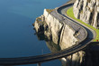 Curved bridge.