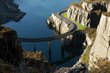 Curved bridge.