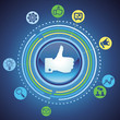 Vector social media concept