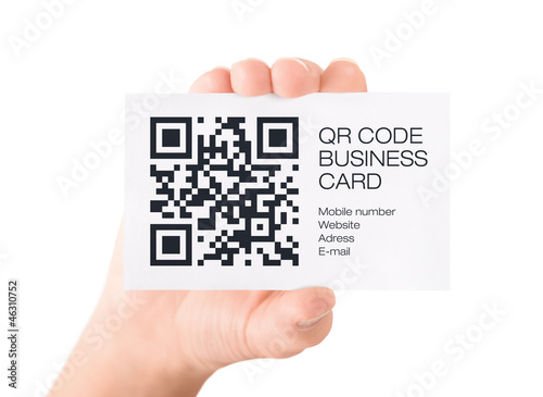 Photo: New business card with QR code information New business card with QR code information