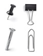 push pin thumbtack paper clip office business