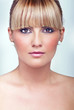 Photo: Close-up portrait of a young woman with beautiful eyes Close-up portrait of a young woman with beautiful eyes