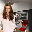 Girl in open kitchen