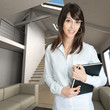 Woman in home interior