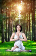Yoga meditation in park