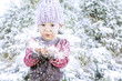 Adorable girl celebrate Christmas