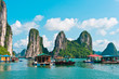 Floating village and rock islands