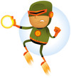 Flying Comic Superhero