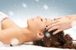 beautiful woman in massage salon