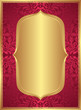 gold red background