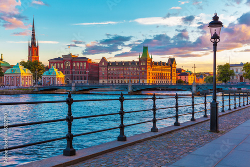 Photo: Scenic sunset in Stockholm, Sweden Scenic sunset in Stockholm, Sweden