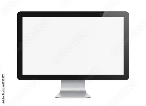Illustration: Modern Computer Monitor Isolated Modern Computer Monitor Isolated