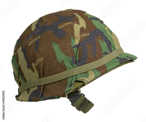 Photo: US Woodland Camouflage Helmet US Woodland Camouflage Helmet