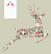 Vector: Christmas icons in jumping deer Christmas icons in jumping deer