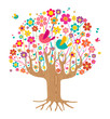 Isolated spring time tree