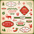 christmas and new year decoration elements