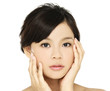 Attractive asian girl face for beauty products