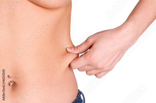 Photo: woman with a cellulitis on a stomach woman with a cellulitis on a stomach