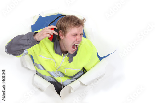 Photo: Men with helmets and unbearable noise Men with helmets and unbearable noise