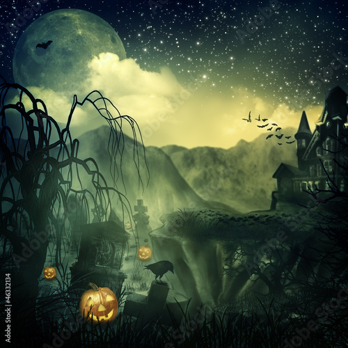 Illustration: Scary Movie. Abstract halloween backgrounds for your design Scary Movie. Abstract halloween backgrounds for your design