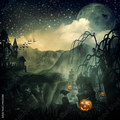 Illustration: Scary Movie. Abstract halloween backgrounds for your design Scary Movie. Abstract halloween backgrounds for your design