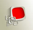 3D square  frame. Vector illustration