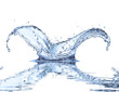 Water splash isolated on white background