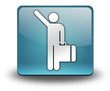 Light Blue 3D Effect Icon "Arriving Flights"