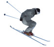 Skier isolated on a white background, vector illustration