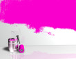 Farbroller Klecks Wand Pink 2