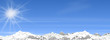 Berge Schnee Winter Skyline Panorama