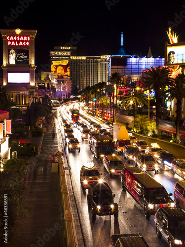 Photo: view of a city road at night view of a city road at night