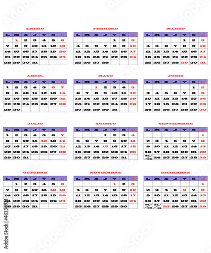 plantilla calendario español días festivos 2013 de mick20, imagen 