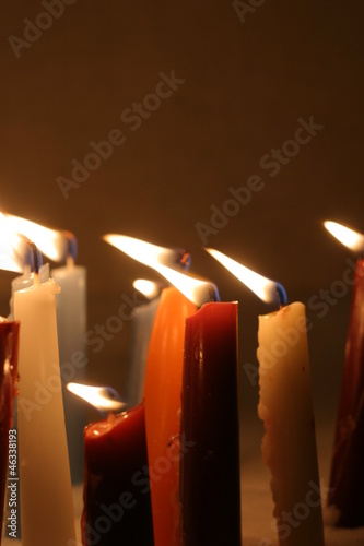 Photo: Closeup of burning candles Closeup of burning candles