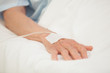 Hand with intravenous drip