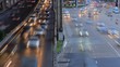 Traffic in the driving rain