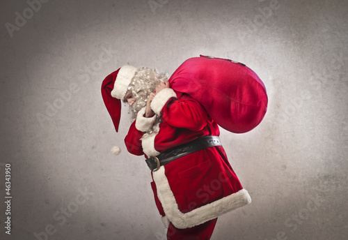 Photo: Labored Santa Claus Labored Santa Claus