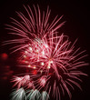 Beautiful pink pattern developed with fireworks