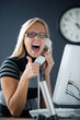 Happy receptionist