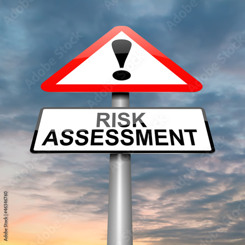 Illustration: Risk assessment concept. Risk assessment concept.