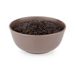 Foto: Bowl of healthy wild rice isolated on white background Bowl of healthy wild rice isolated on white background