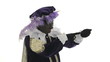 Zwarte Piet is doing a magic trick
