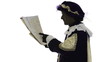 Zwarte Piet searching the route to go