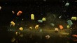 Vidéo : Colored chalk breaking into pieces (slow motion) Colored chalk breaking into pieces (slow motion)