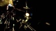 Close up of moving sparkler burning (slow motion)