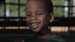 Smiling African American boy