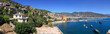 Panoramic landscape of coast line Alanya city. Turkey