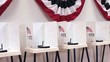 Empty voting booths