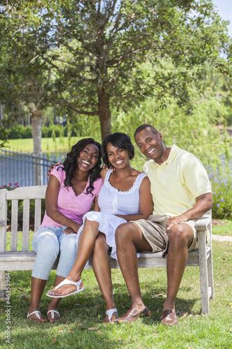 Photo: African American Family Parents & Girl Child African American Family Parents & Girl Child
