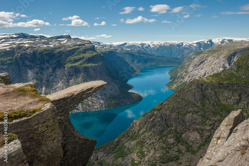 Photo: Trolltunga, Troll's tongue rock, Norway Trolltunga, Troll's tongue rock, Norway